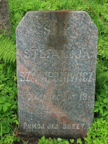 Tombstone of Stefania Shampolovich, Na Rossie cemetery in Vilnius, as of 2013