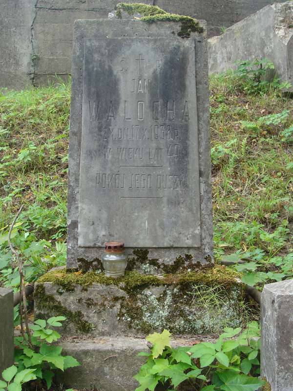 Jan Waloch's tomb from the Ross Cemetery in Vilnius, as of 2013.