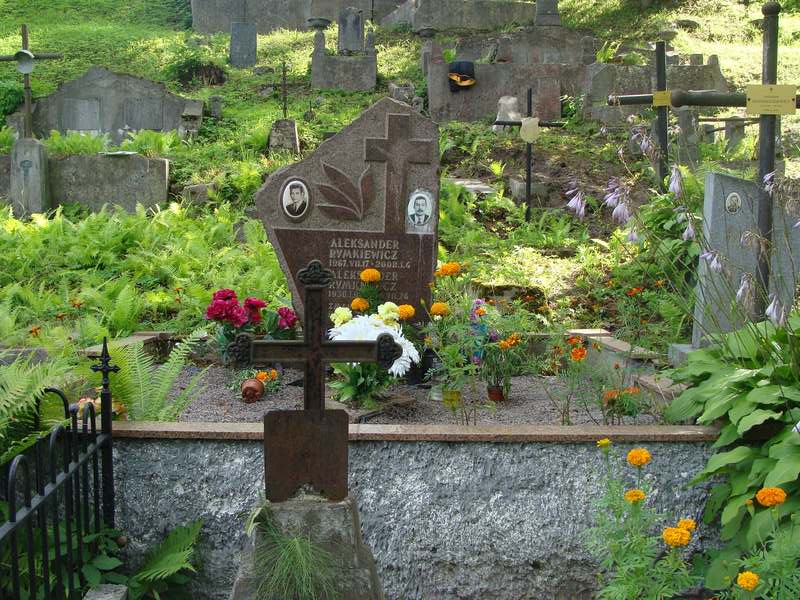 Tombstone of Adam and Adam Rymkiewicz from the Ross Cemetery in Vilnius, as of 2013