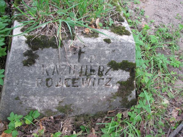 Tombstone of Kazimierz Rojcewicz, Ross cemetery in Vilnius, as of 2013.