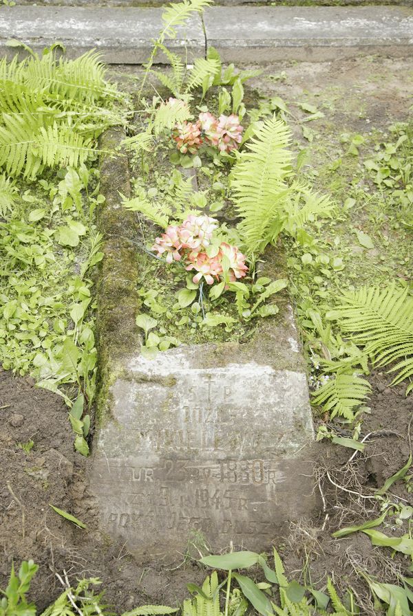 Tombstone of Jozef Mikelevich, Ross cemetery in Vilnius, state 2013