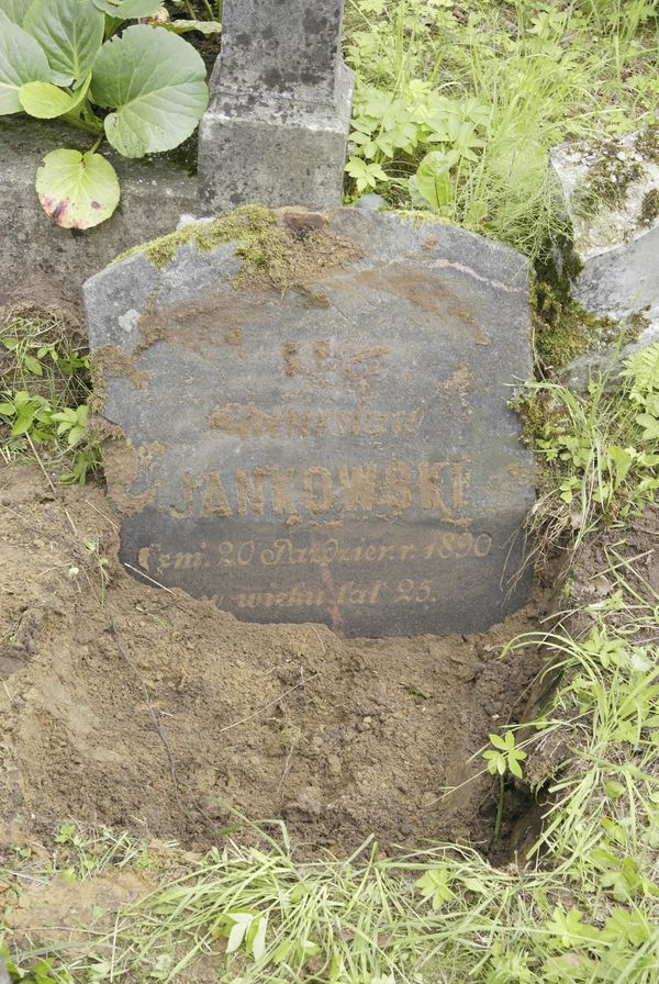 Tombstone of Stanislaw Jankowski, Rossa cemetery in Vilnius, as of 2013