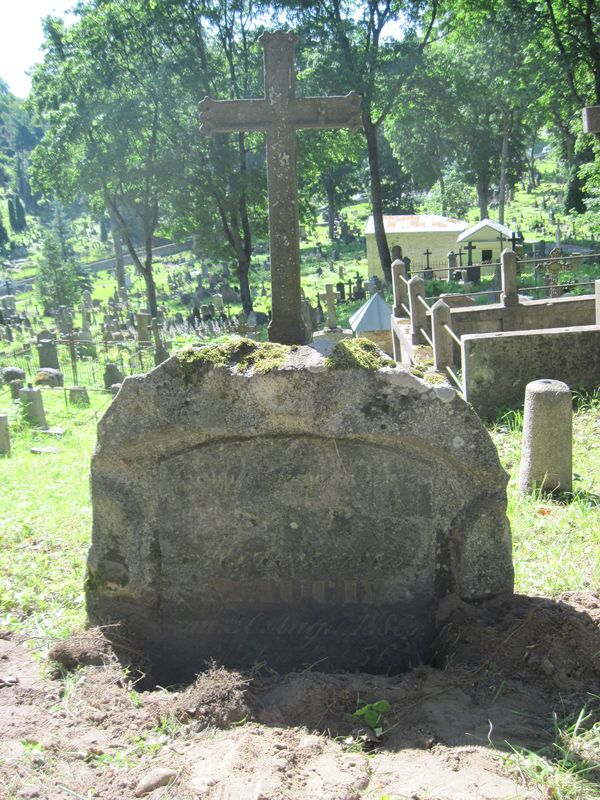 Nagrobek Mateusza Maucha, cmentarz na Rossie w Wilnie, stan na 2013 r.