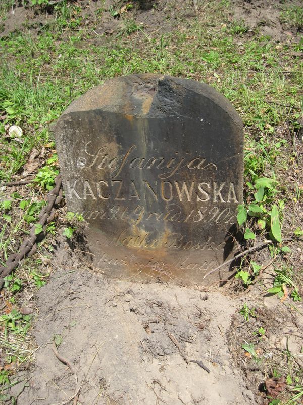 Tombstone of Stefania Kaczanowska, Ross cemetery in Vilnius, as of 2013.