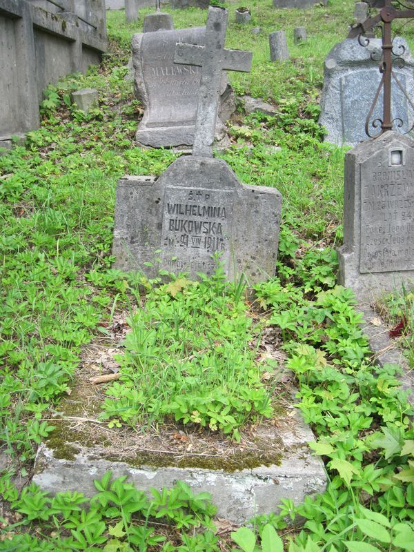 Tombstone of Wilhelmina Bukowska, Rossa cemetery in Vilnius, as of 2013