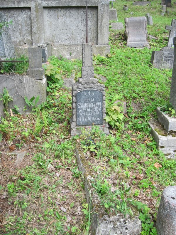 Tombstone of Yulia Shvabovich, Ross cemetery in Vilnius, as of 2013.