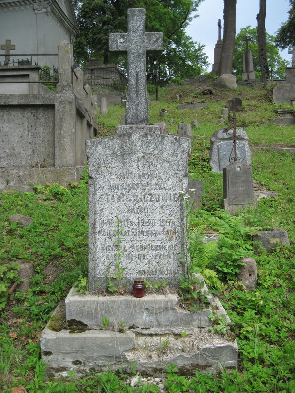 Tombstone of Adam and Bronislawa Staniewicz, Ross cemetery in Vilnius, as of 2013.