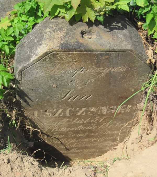 Tombstone of Jan Luszczynski, Ross cemetery in Vilnius, as of 2013.