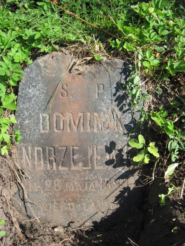 Tombstone of Dominik Andrzejewski, Ross cemetery in Vilnius, as of 2013.