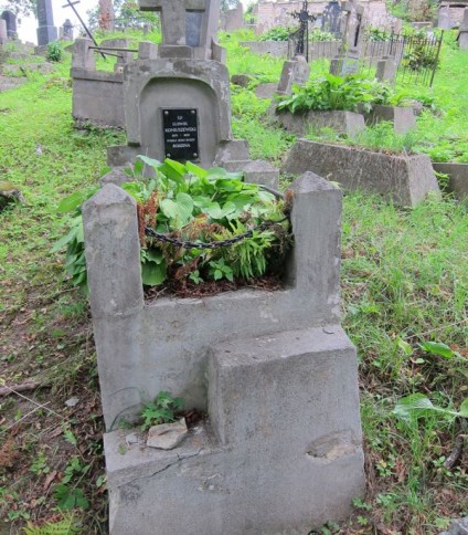 Nagrobek Ludwika Koniuszewskiego, cmentarz na Rossie w Wilnie, stan z 2013 r.