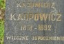 Fotografia przedstawiająca Tombstone of Kazimierz Karpowicz