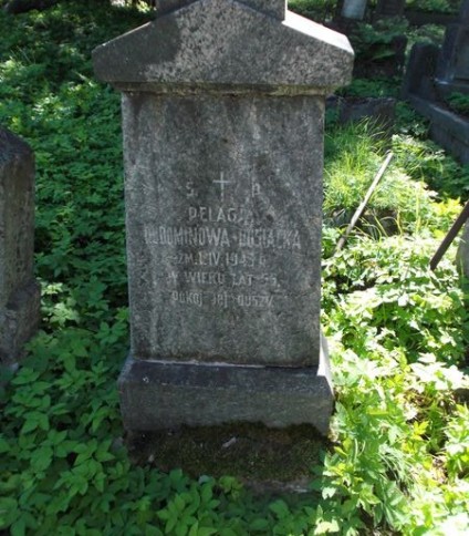 Nagrobek Pelagii Dusiackiej, cmentarz Na Rossie w Wilnie, stan z 2012 roku