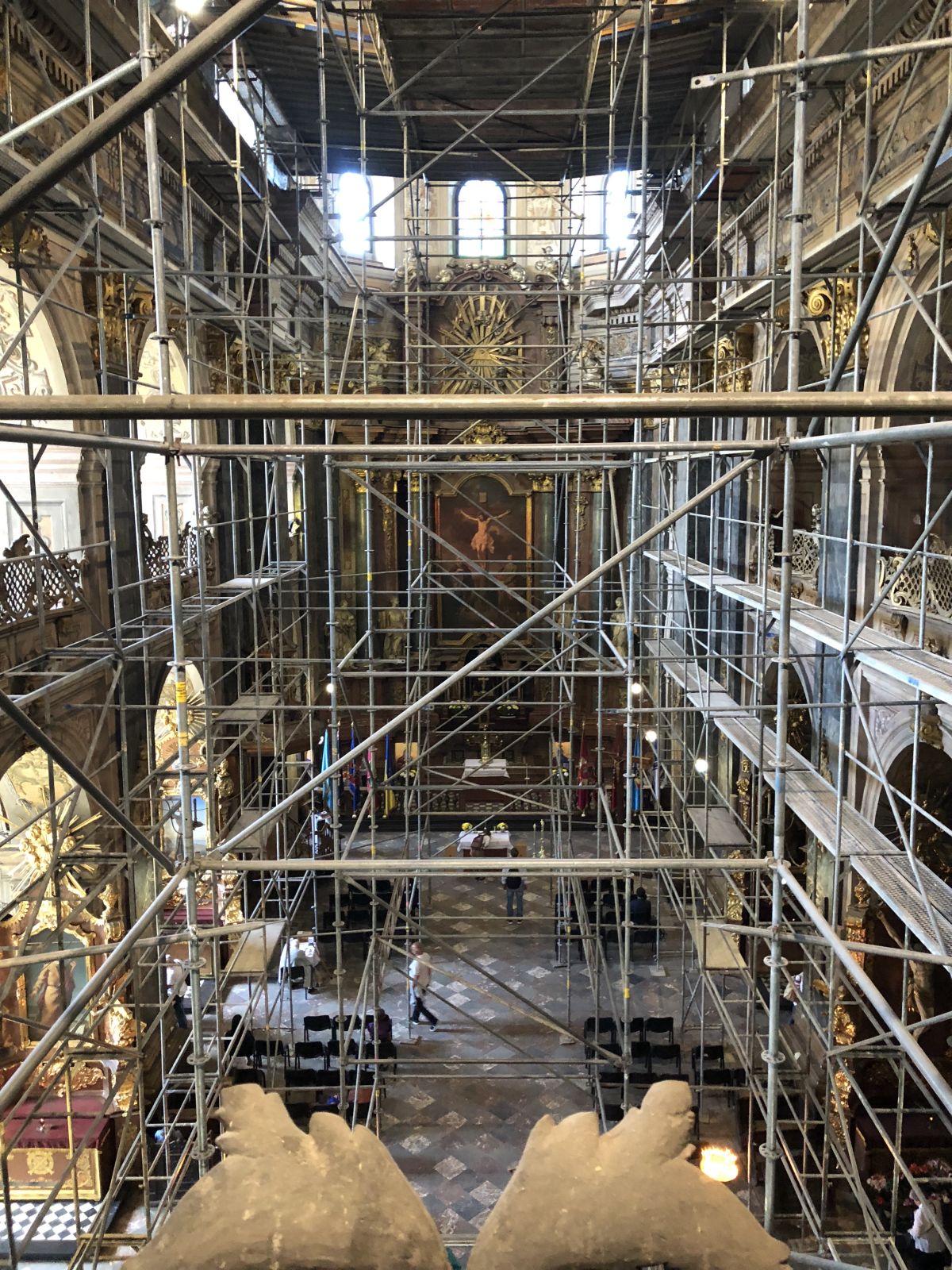Former St Peter and Paul Church in Lviv, restoration work