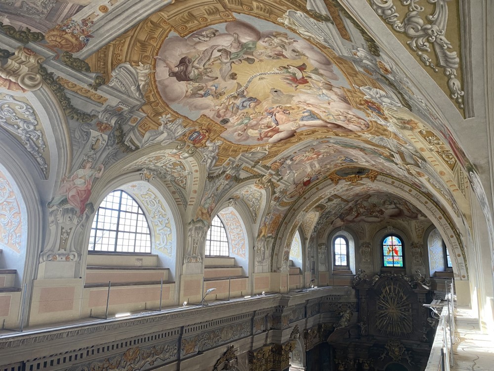 Vault frescoes in the Jesuit Church in Lviv