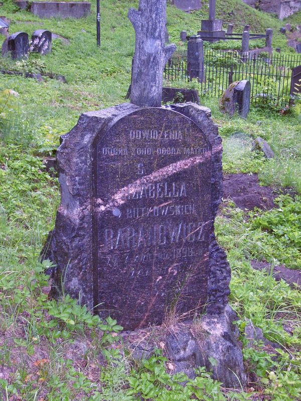 Tombstone of Izabella Baranowicz, Ross cemetery in Vilnius, as of 2013.