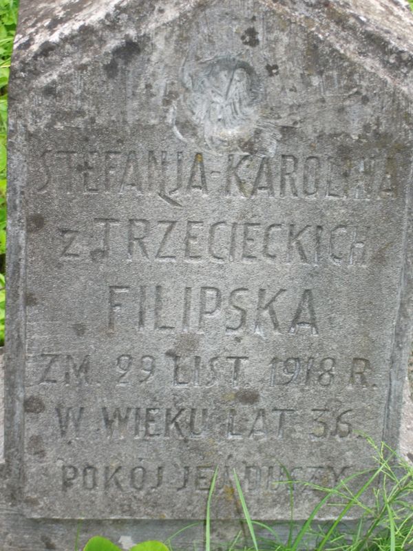 Nagrobek Stefanii Karoliny Filipskiej, cmentarz na Rossie w Wilnie, stan na 2013 r.