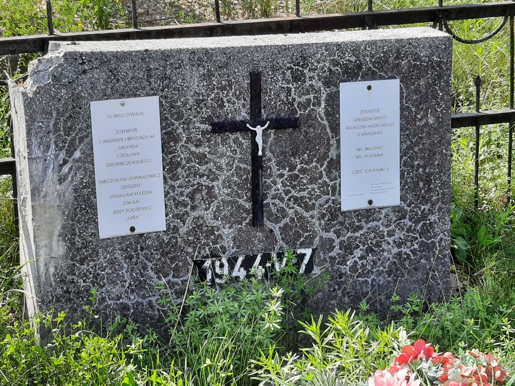 A mass grave of Home Army soldiers killed in a clash with Plechavičius' unit on 7 May 1944.