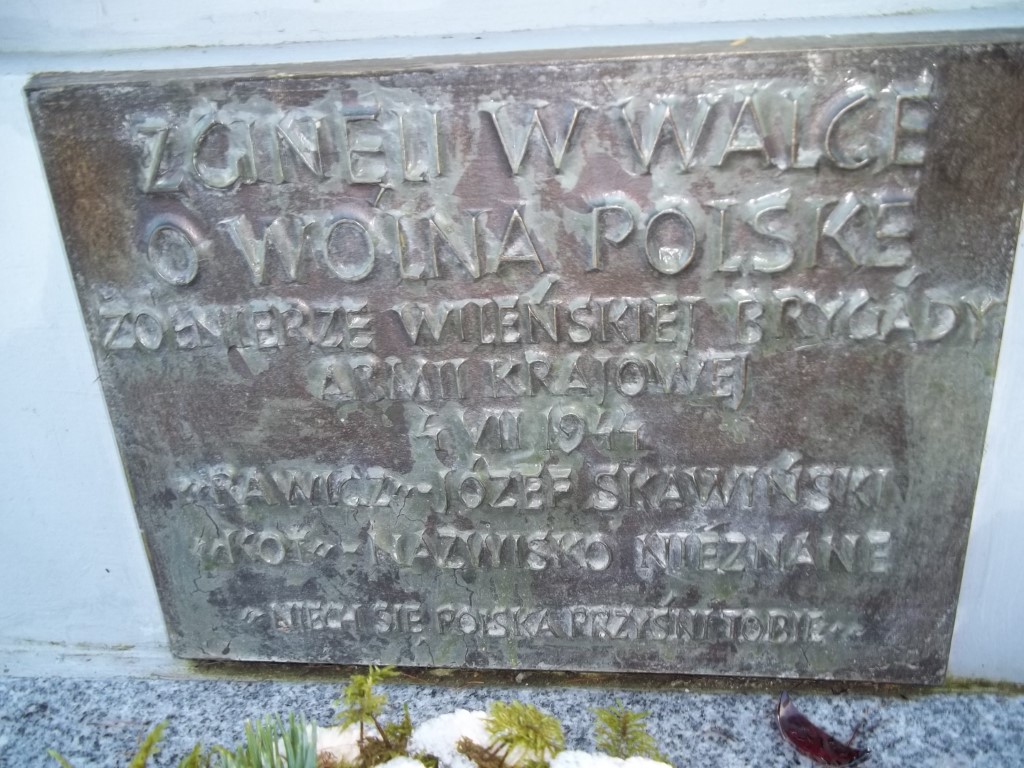 Grave of Home Army soldiers in the cemetery