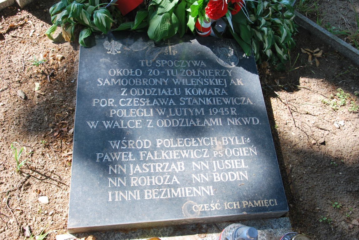 Fotografia przedstawiająca Zbiorowy grób żołnierzy Armii Krajowej oddziału \"Komara\"