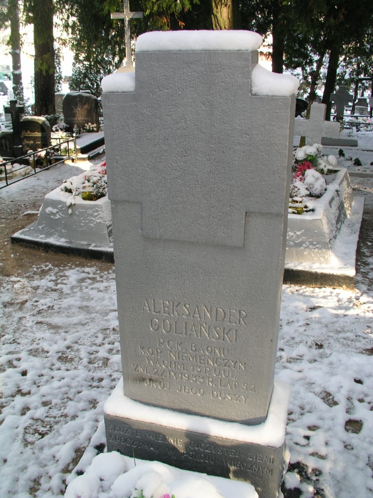 Aleksander Golański, Groby żołnierzy Korpusu Ochrony Pogranicza na cmentarzu