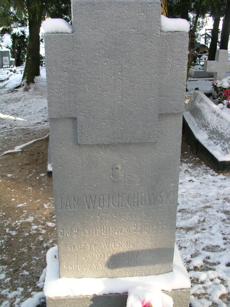 Jan Wojciechowski, Graves of soldiers of the Border Guard Corps in the cemetery