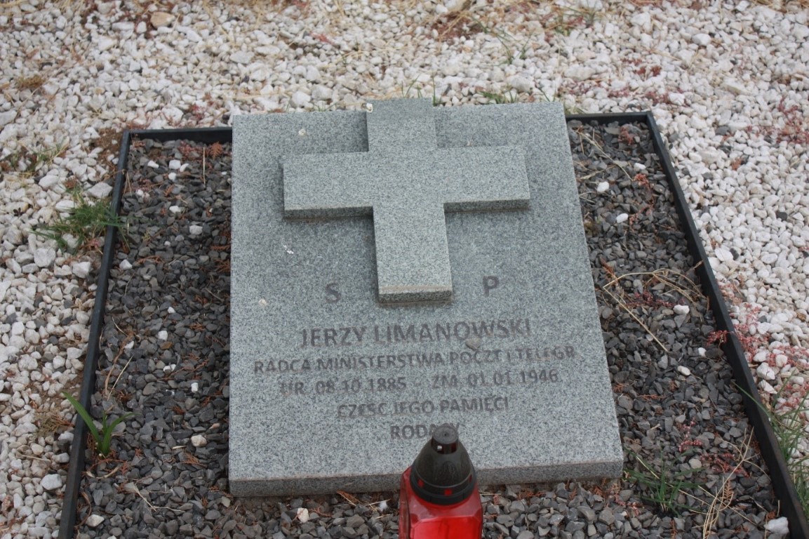 Jerzy Limanowski, Kwatera grobów polskich uchodźców z 1939 r. na miejscowym cmentarzu katolickim