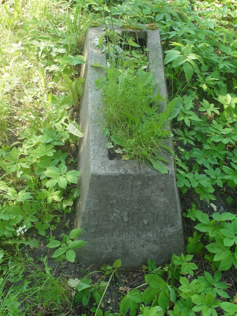 Nagrobek Kacpra Piłsudskiego, cmentarz Na Rossie w Wilnie, stan z 2015 r.