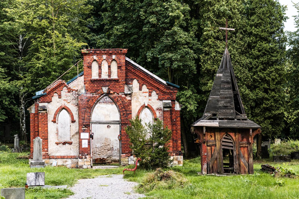 Cemetery chapel in the Evangelical cemetery in Karviná