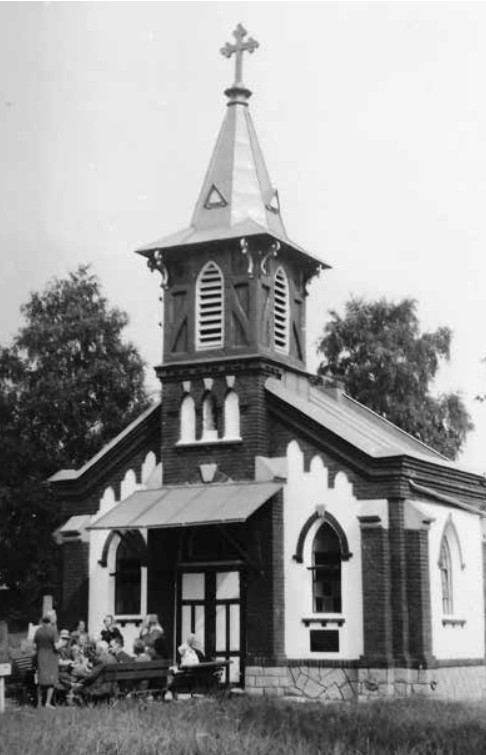 View of the cemetery chapel from 21 July 1973 (70th anniversary celebrations)