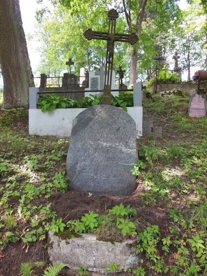 Nagrobek Franciszka Patolskiego, cmentarz Na Rossie w Wilnie, stan z 2013