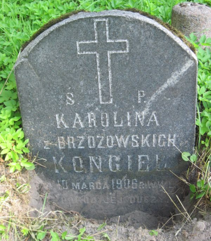 Nagrobek Karoliny Kongiel, cmentarz na Rossie w Wilnie, stan na 2013 r.