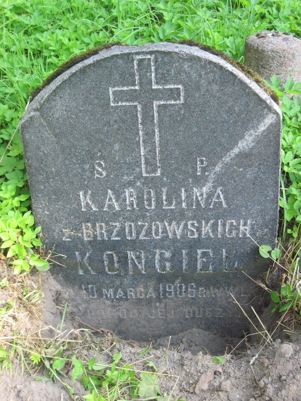 Tombstone of Karolina Kongiel, Ross cemetery in Vilnius, as of 2013.