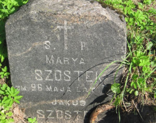Nagrobek Jakuba i Maryi Szostek, cmentarz na Rossie w Wilnie, stan na 2013 r.