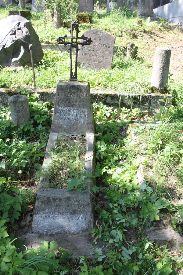 Nagrobek Jerzego Dominiczaka, cmentarz na Rossie w Wilnie, stan z 2013
