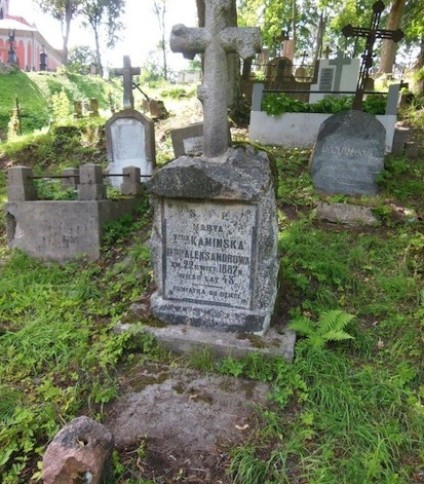 Nagrobek Marii Aleksandrow, cmentarz Na Rossie w Wilnie, stan z 2013