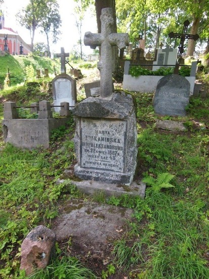 Tombstone of Maria Aleksandrov, Na Rossa cemetery in Vilnius, as of 2013