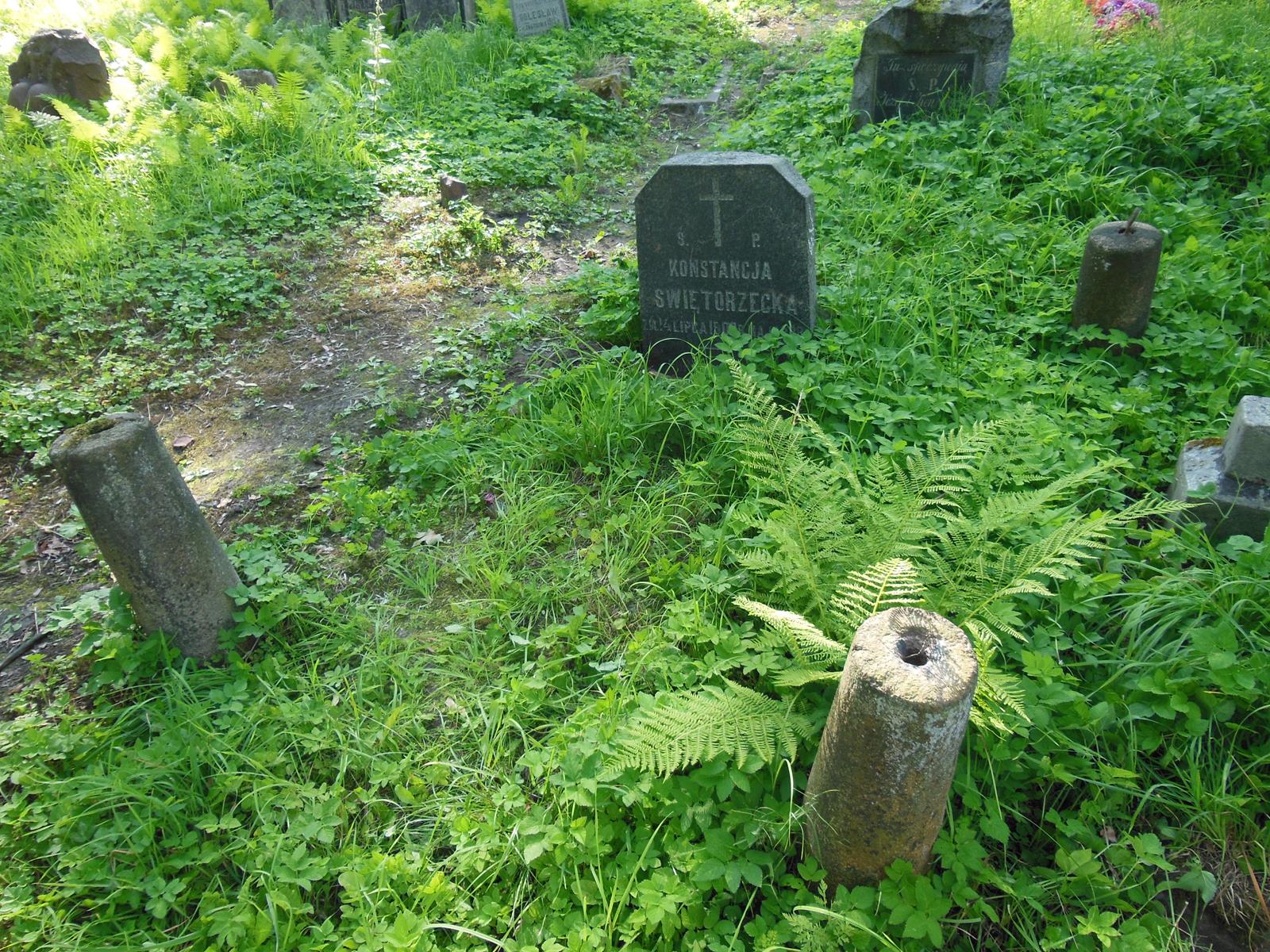 Tombstone of Konstancja Sviatorzecka, Na Rossie cemetery in Vilnius, as of 2013
