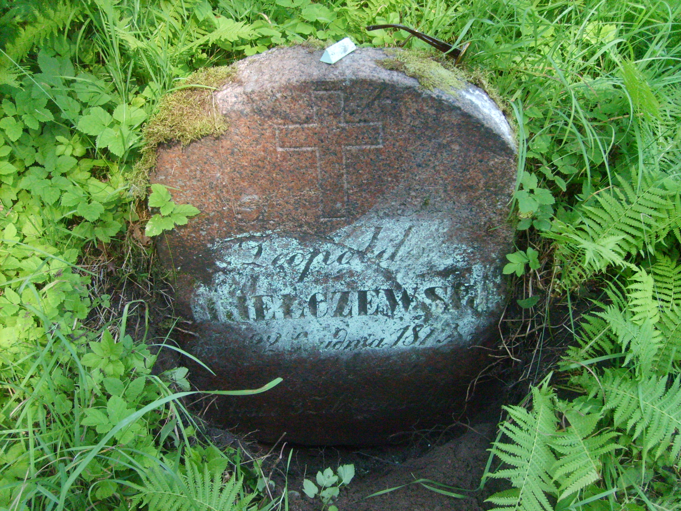 Tombstone of Leopold Kiełczewski, Na Rossie cemetery in Vilnius, as of 2013