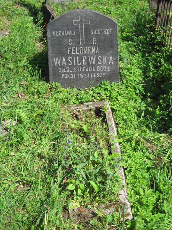 Nagrobek Felomeny Wasilewskiej, cmentarz na Rossie w Wilnie, stan na 2013 r.