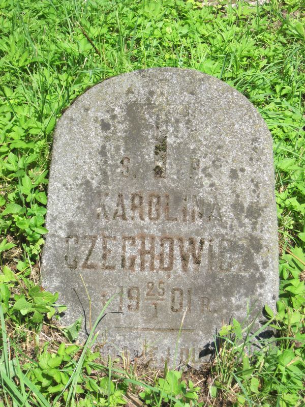 Tombstone of Karolina Czechowicz, Ross cemetery in Vilnius, as of 2013.