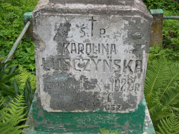 Nagrobek Karoliny Łuszczynskiej, cmentarz na Rossie w Wilnie, stan na 2013 r.