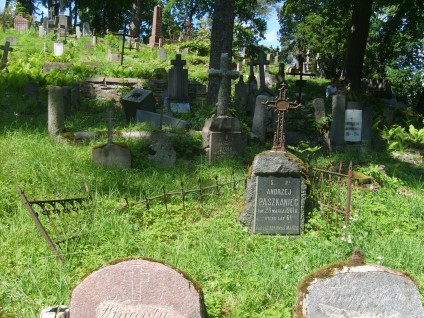 Nagrobek Andrzeja Paszkańca, cmentarz Na Rossie w Wilnie, stan z 2013