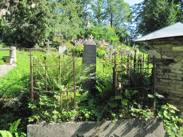 Nagrobek Teofili i Władysława Poznańskich, cmentarz na Rossie w Wilnie, stan na 2013 r.