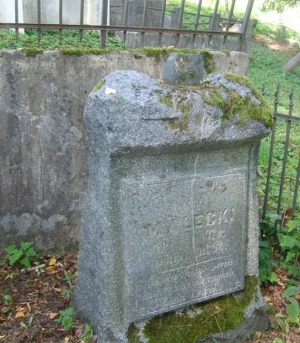 Nagrobek Józefa Maleckiego, cmentarz Na Rossie w Wilnie, stan z 2013 r.