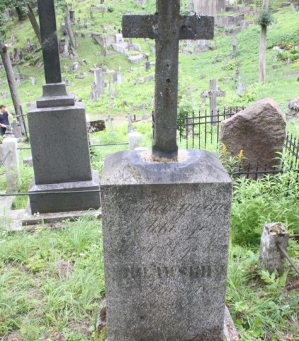 Nagrobek Marii Popławskiej, cmentarz na Rossie w Wilnie, stan z 2013