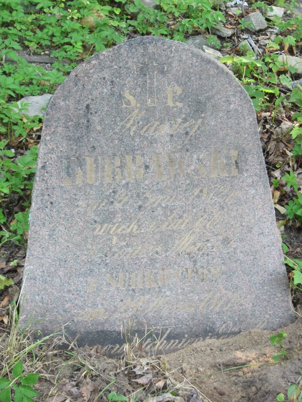 Tombstone of Maciej and Maria Dubrawski, Ross cemetery in Vilnius, as of 2013.