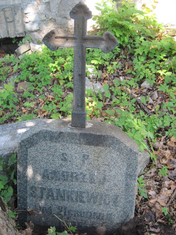 Tombstone of Andrzej Stankiewicz, Ross cemetery in Vilnius, as of 2013.