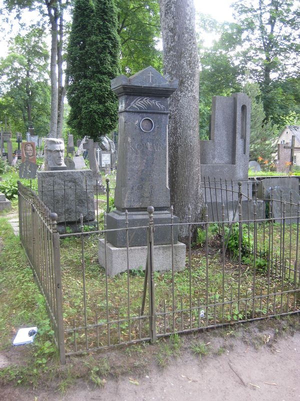 Nagrobek Aleksandra Komara, cmentarz na Rossie w Wilnie, stan z 2013 r.