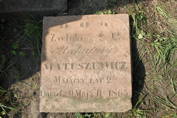 Nagrobek Michaliny Matuszkiewicz, cmentarz na Rossie w Wilnie, stan z 2013