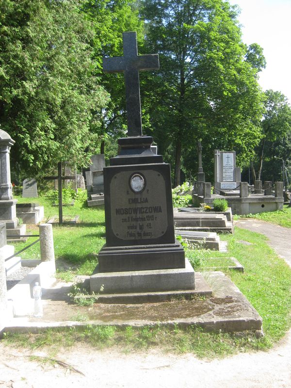 Tombstone of Emilia and Henryk Nosowicz, Ross cemetery in Vilnius, as of 2013.